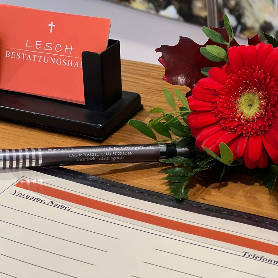 Funeral parlour LESCH Hannover Business card Call day and night